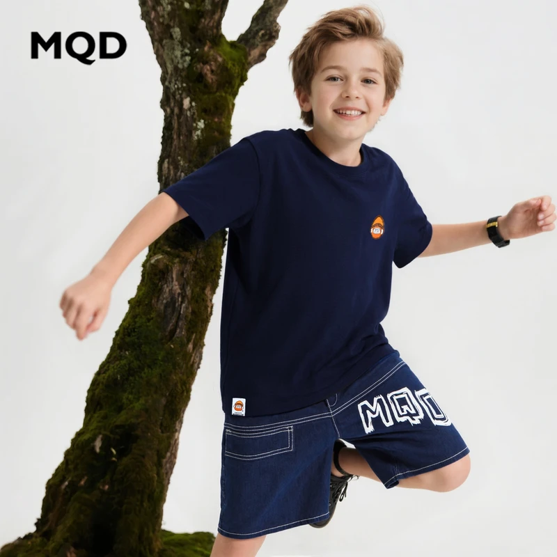 【套装】MQD2025夏季新款男大童时尚套装牛仔休闲舒适宽松MZW20315