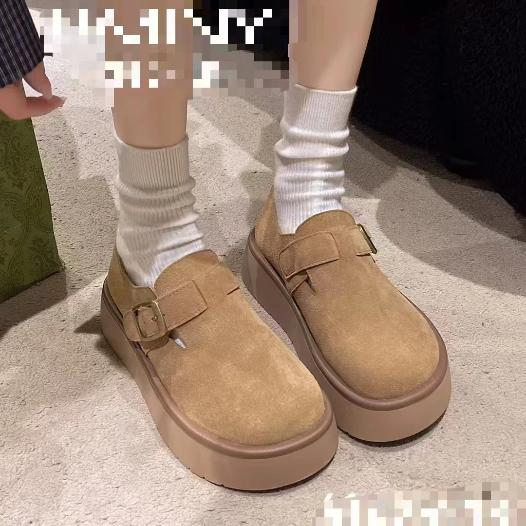 透气乐福鞋耐磨皮带扣时尚休闲鞋单鞋豆豆鞋休闲雪地靴平底