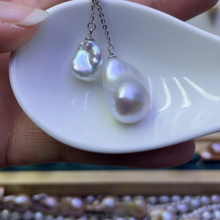 淡水珍珠项链银S925镶嵌