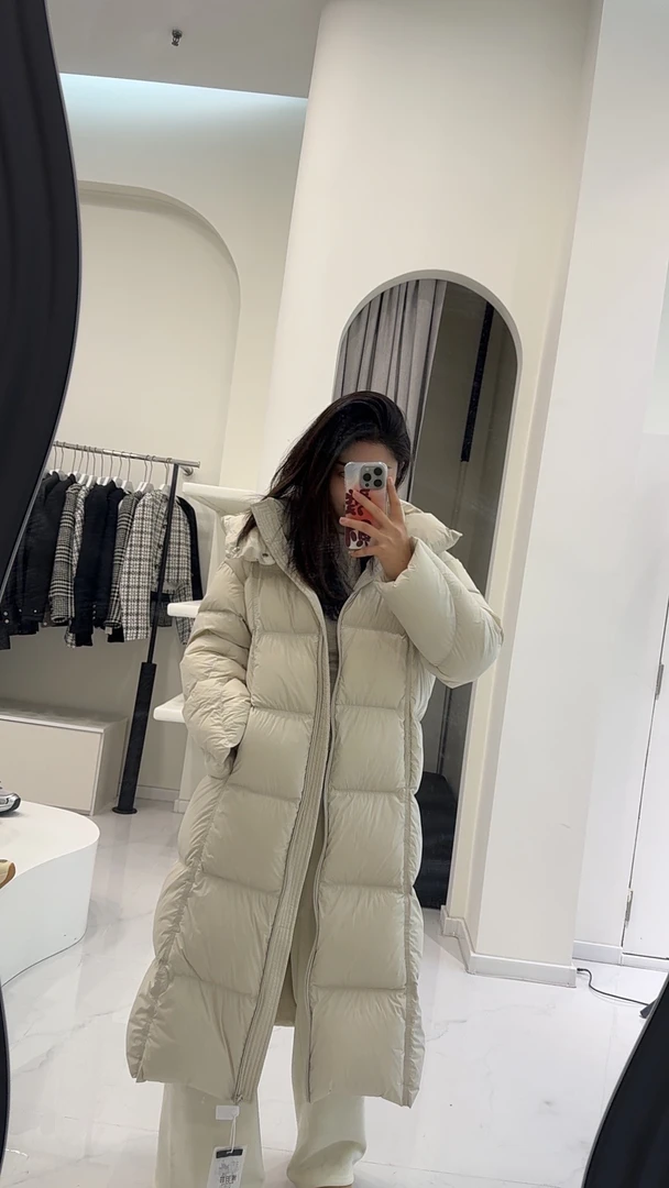 泡芙款长款韩版洋气羽绒服