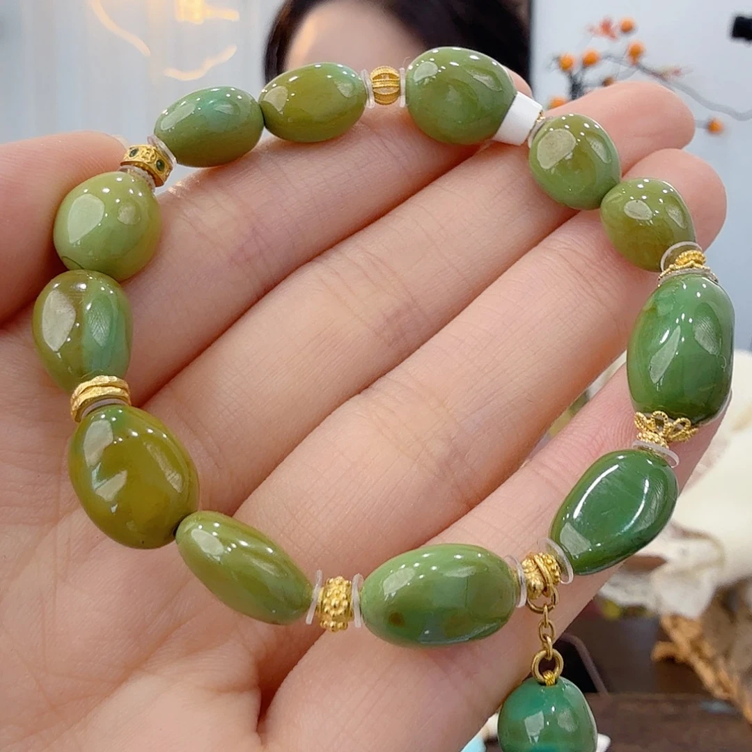 绿松石18K金镶嵌珠宝半成品