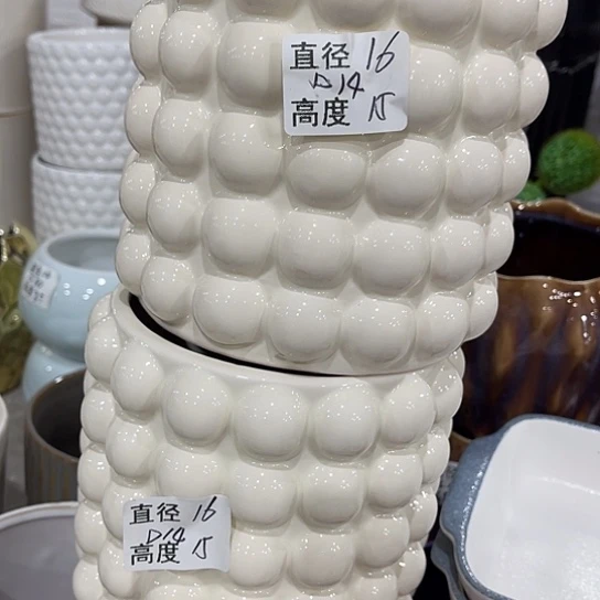多肉绿植陶瓷花盆9.9包邮,有孔