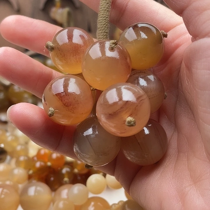 快***我珐琅20粉血手串羊角