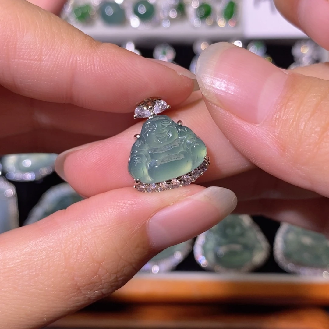 翡翠未镶嵌颈饰天然