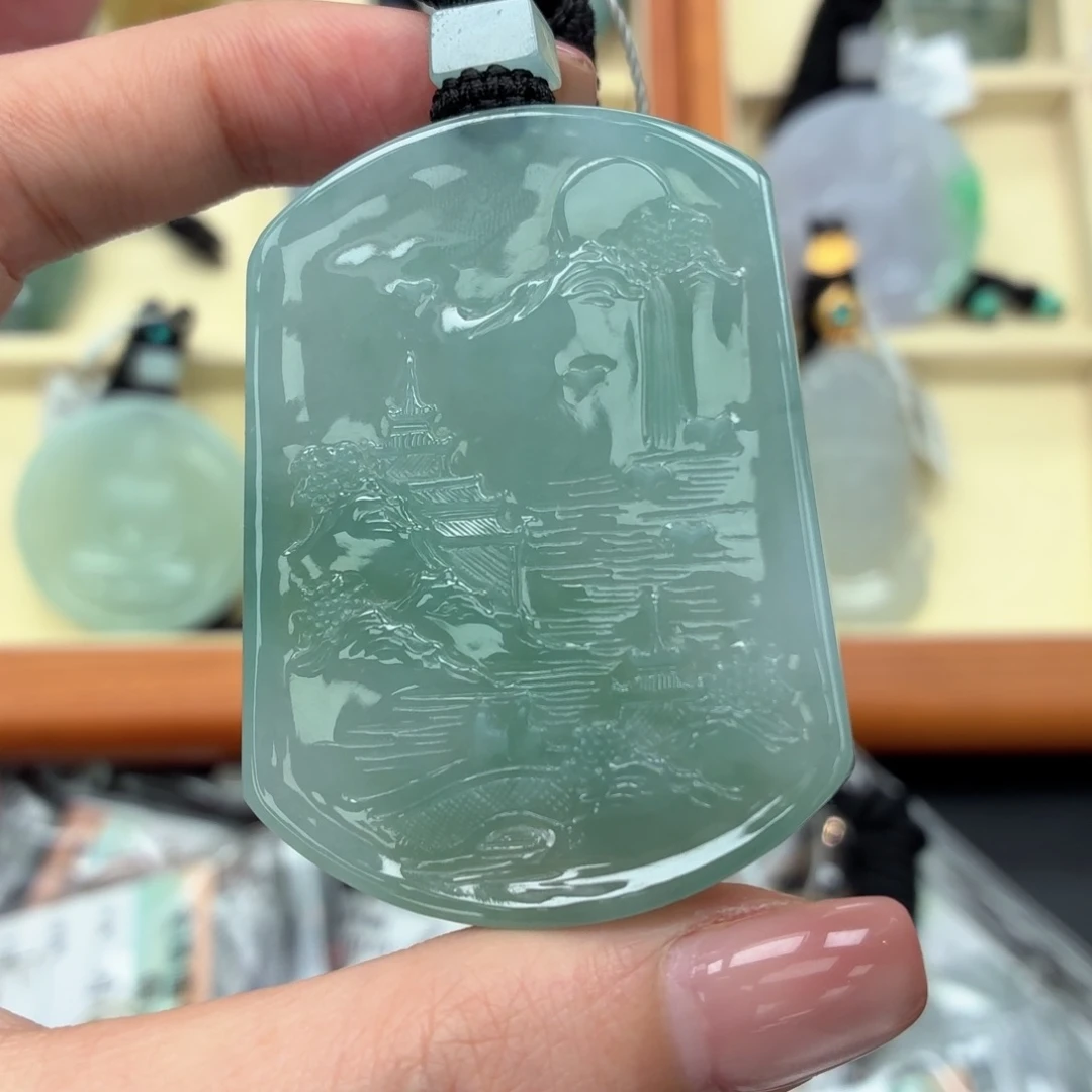 翡翠未镶嵌颈饰天然缅甸A货翡翠