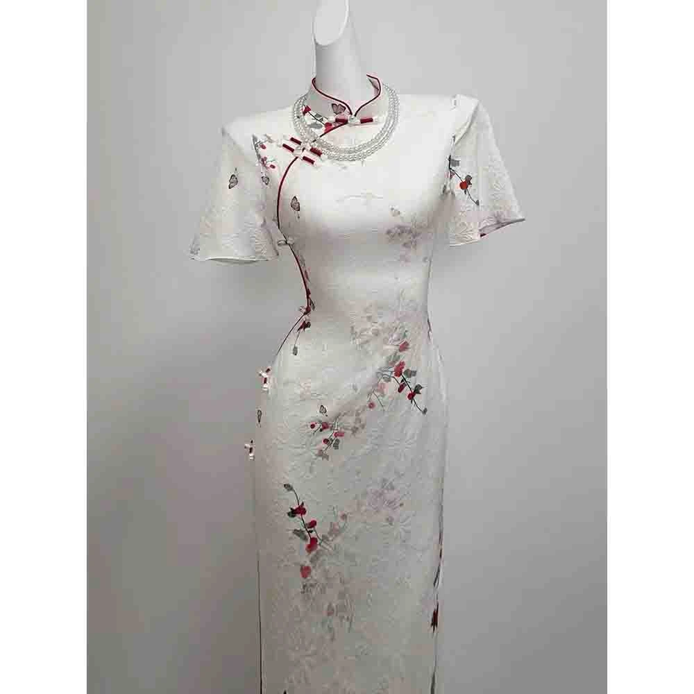 【谦培】2025年新款改良小个子中长款显瘦凉快优雅气质旗袍