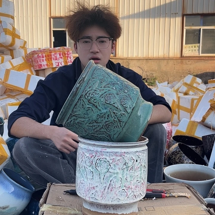 紫砂花盆宜兴紫砂 粗陶花盆18/20