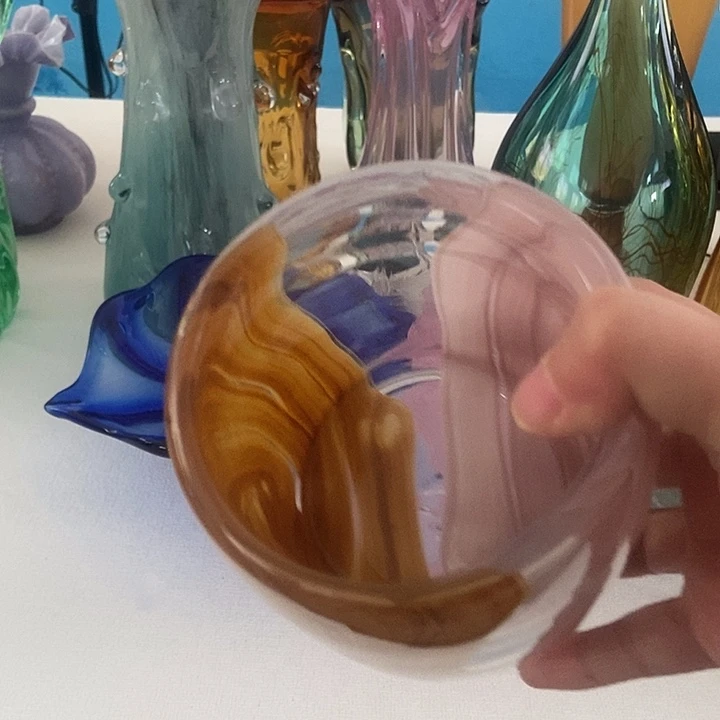 拼色蜡杯笔筒摆件家居花瓶