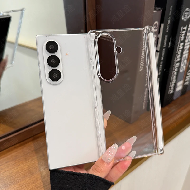 适用三星zfold7手机壳双中轴保护高透透明全包铰链防摔超薄硬壳