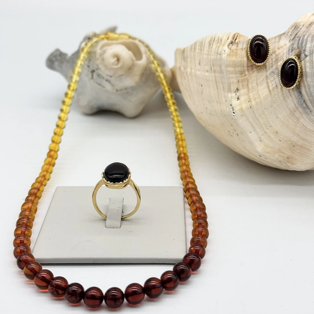 Bak Gvzal Jawayirat乔美首饰琥珀三件套