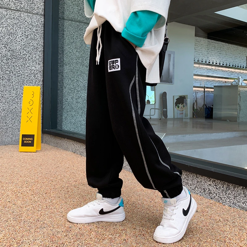 男童运动裤春秋款中大童裤子2025儿童长裤款宽松休闲裤男孩卫裤