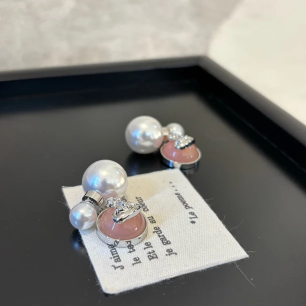 铜合金仿珍珠耳饰 星球zz耳环EH2380