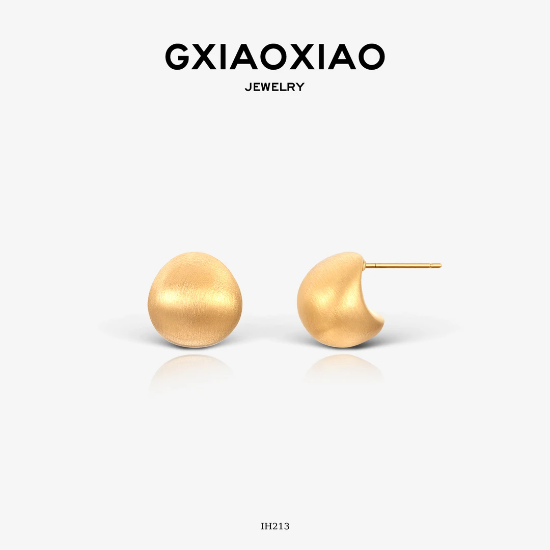 G XIAOXIAO 气质高级感经典色拉丝小豆子耳环 IH213新年礼物