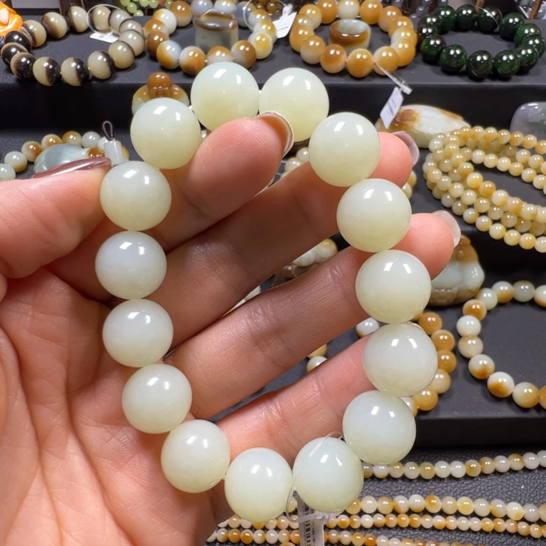 和田玉未镶嵌手链卡14