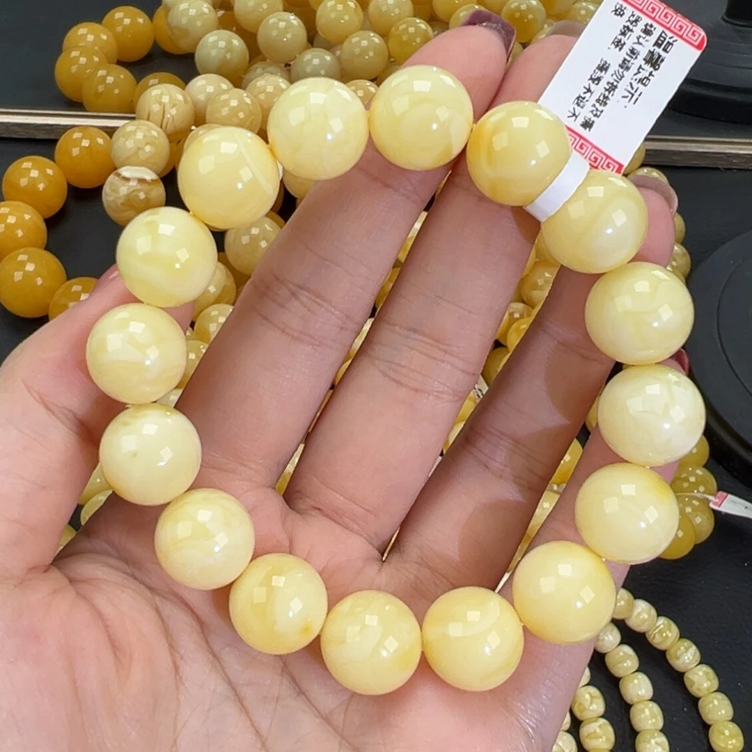 琥珀未镶嵌手链23白蜡