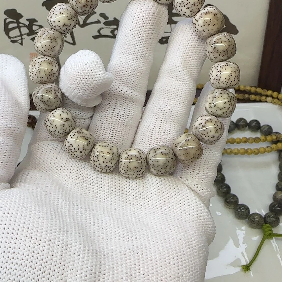 星月菩提手串卡12骨瓷白针尖星