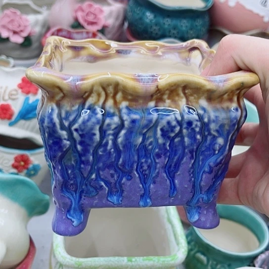 多肉绿植陶瓷花盆9.9包邮