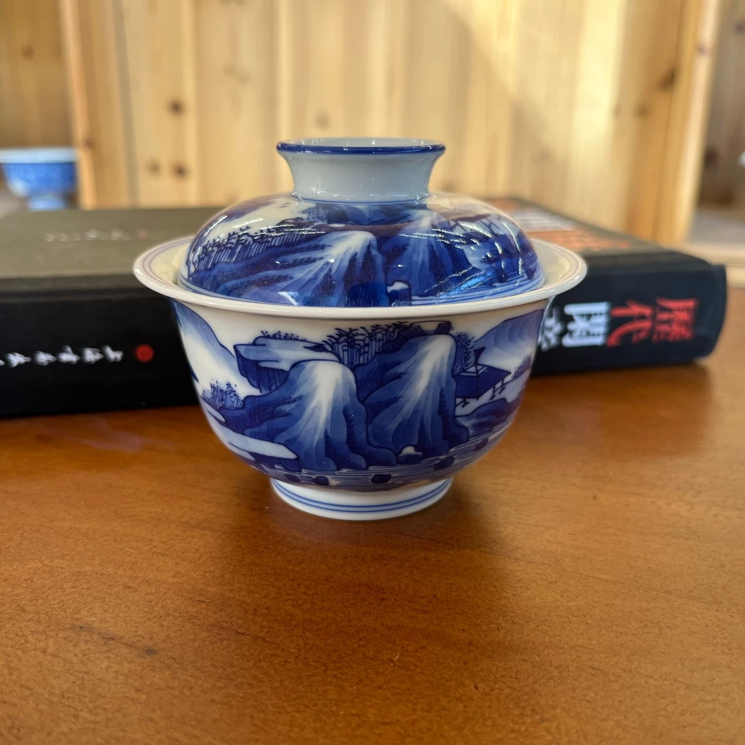 【李国庆专属】非遗百匠 ·康熙山水大盖碗MX307