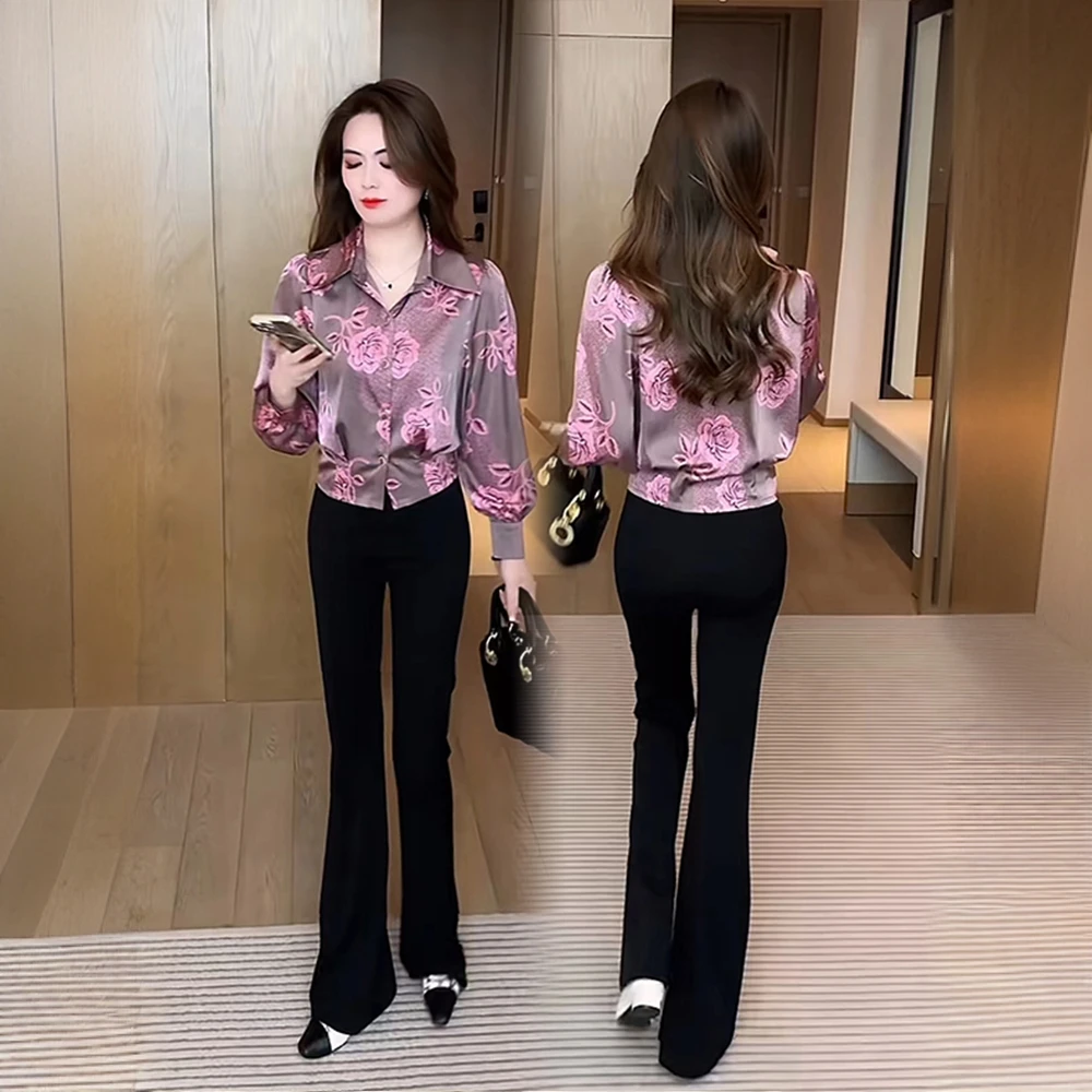 高级感衬衫女装长袖2025春秋新款时尚洋气衬衣显瘦百搭气质上衣服