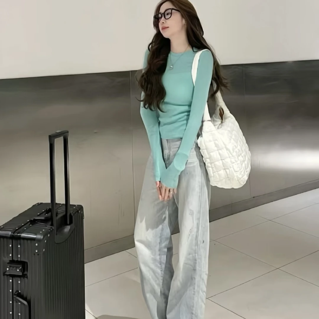 100-150【长袖】哝NONG-2025秋冬新款百搭休闲福利款长袖T恤100-150