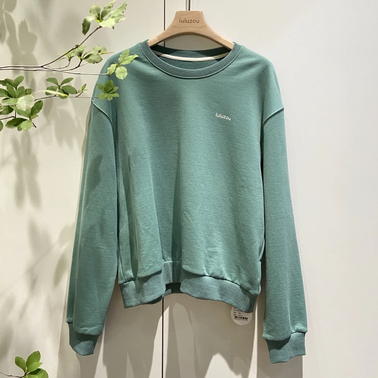 LULUZOU数字拼贴套头卫衣09553