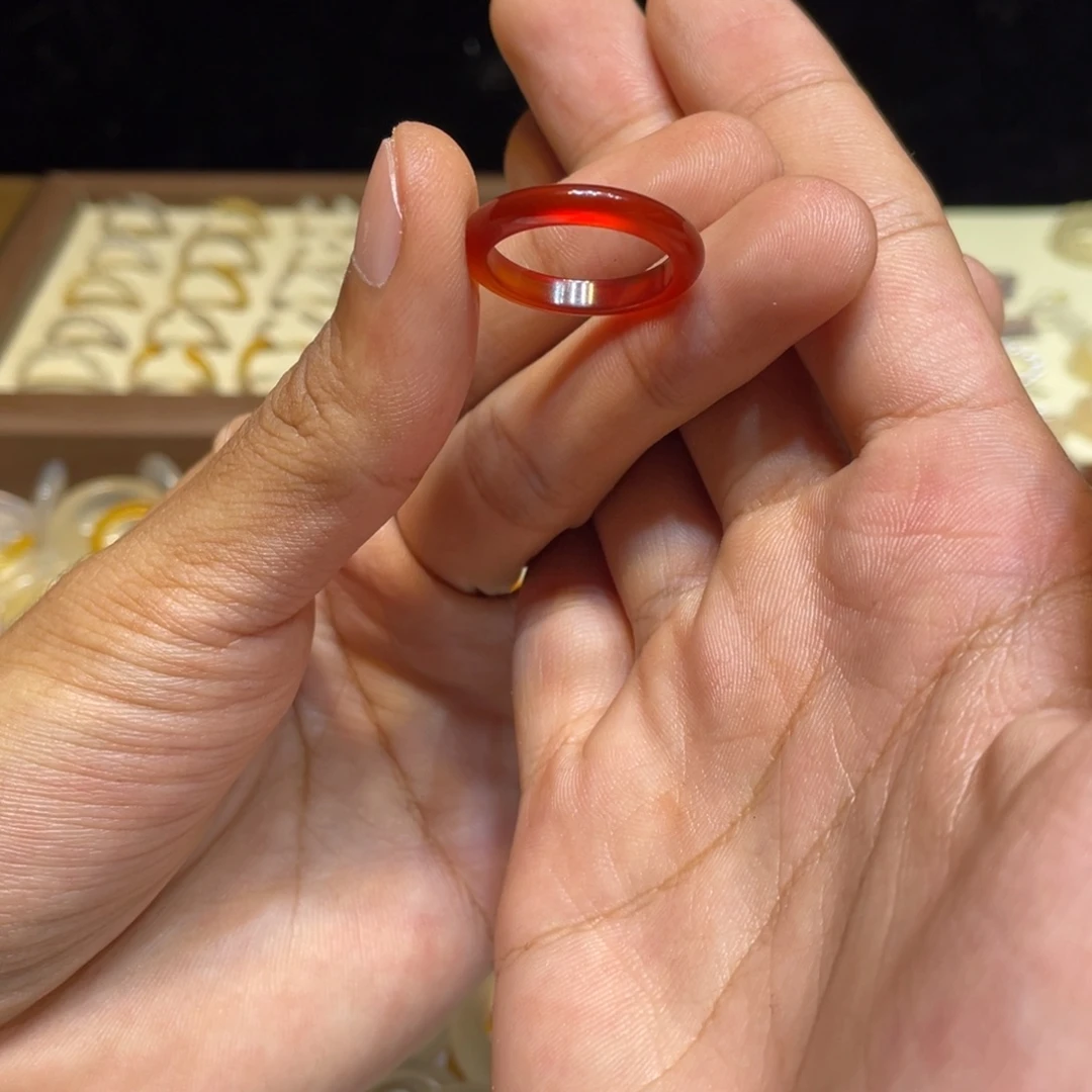玛瑙/玉髓未镶嵌戒指38号港17