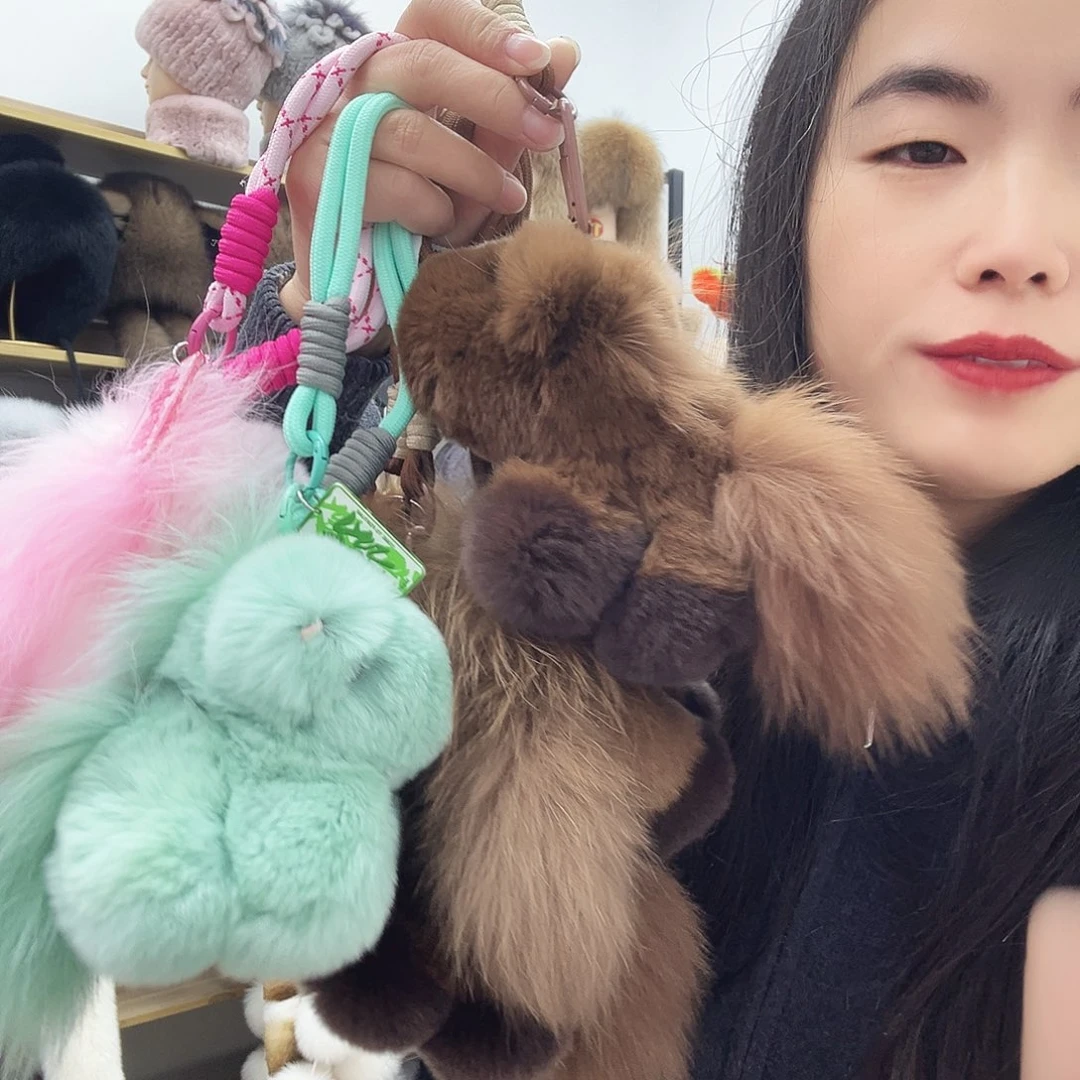 兔毛咖色马一只兔毛