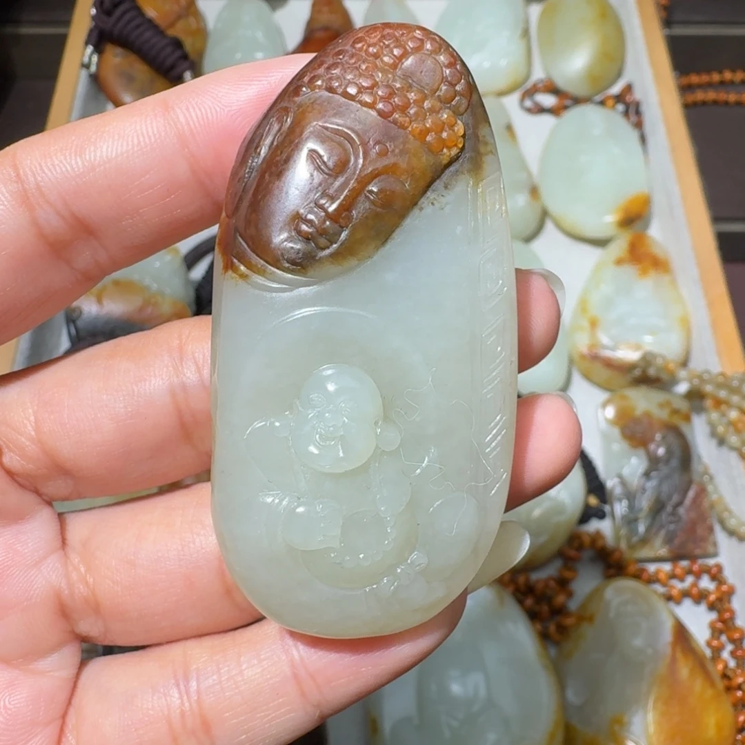 和田玉未镶嵌吊坠(不含链)