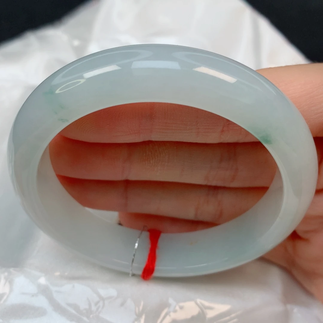 未镶嵌手镯翡翠54.7正圈，版型好，胶润细腻，016