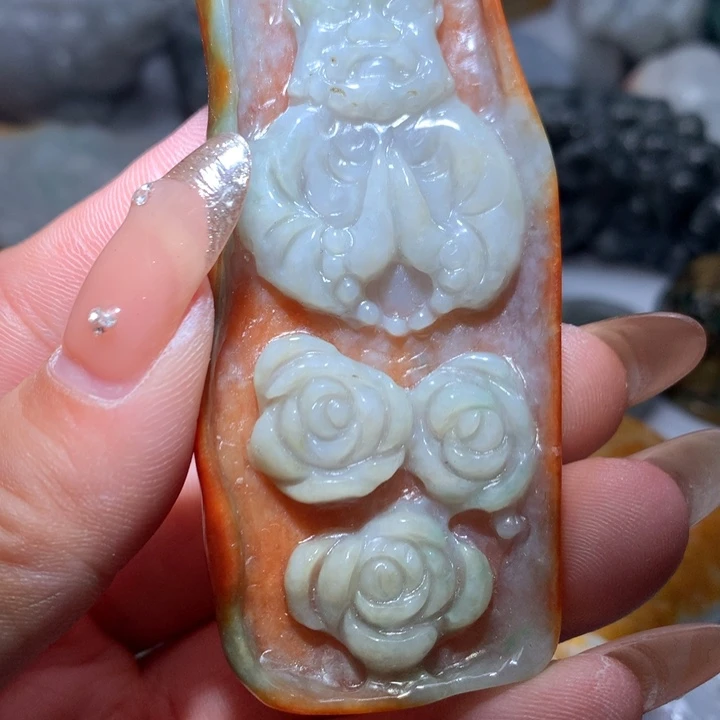 翡翠未镶嵌颈饰保真天然A货翡翠