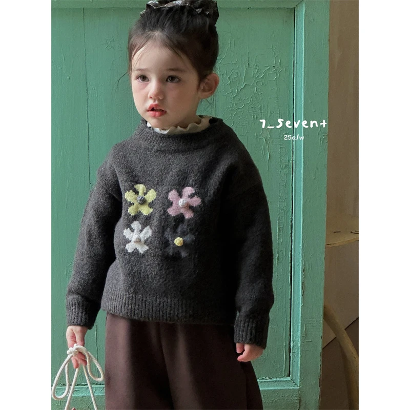 7Seven·25冬~花朵圆领毛汉服衣2760（童装汉服）