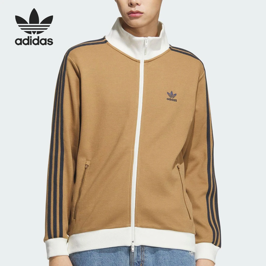 Adidas/阿迪达斯正品三叶草男女三条纹立领宽松外套KB8952