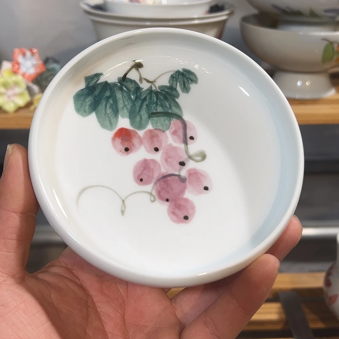 陶瓷景德镇高温陶瓷5小圆碟