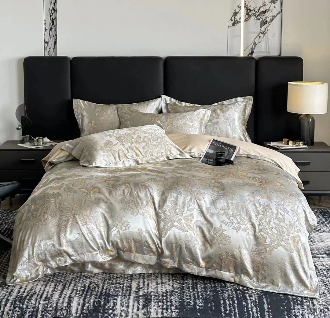 繁花---轻奢全棉色织提花高端四件套