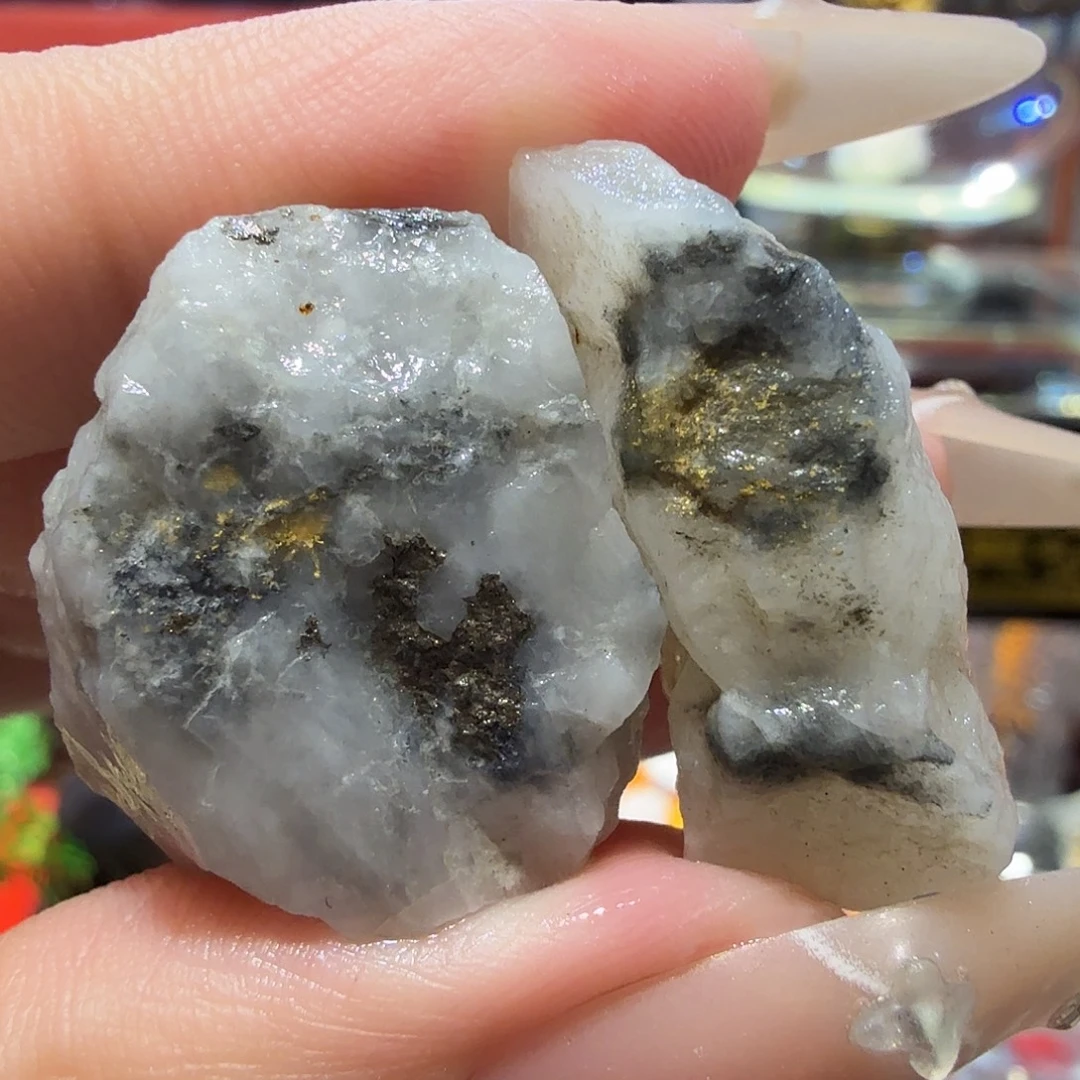 美17.5g聚金阁天然明金矿标