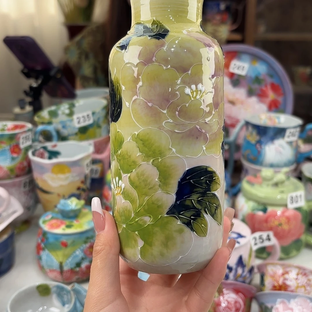 瓷片景德镇手绘高温釉下彩陶瓷茶具