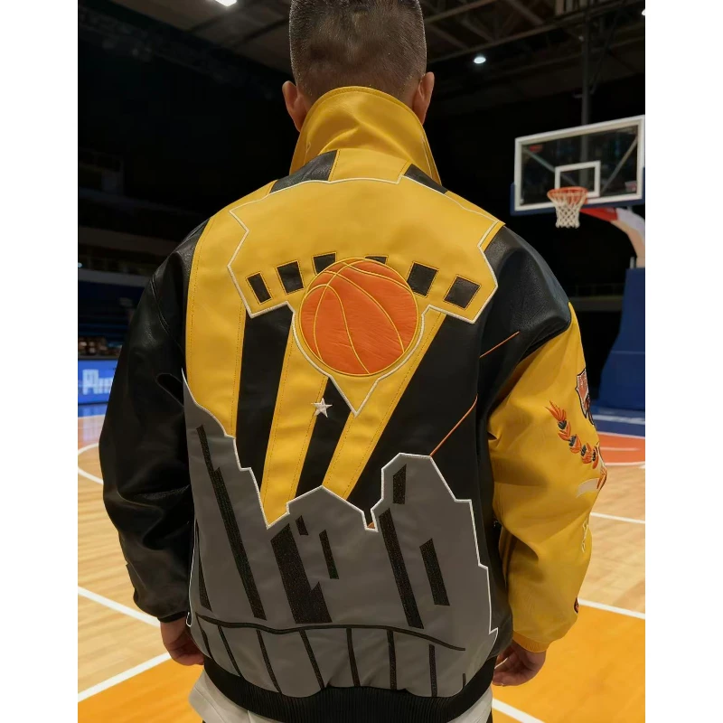 男士夹克重磅刺绣棒球领收口袖保暖短款运动秋冬上衣男士