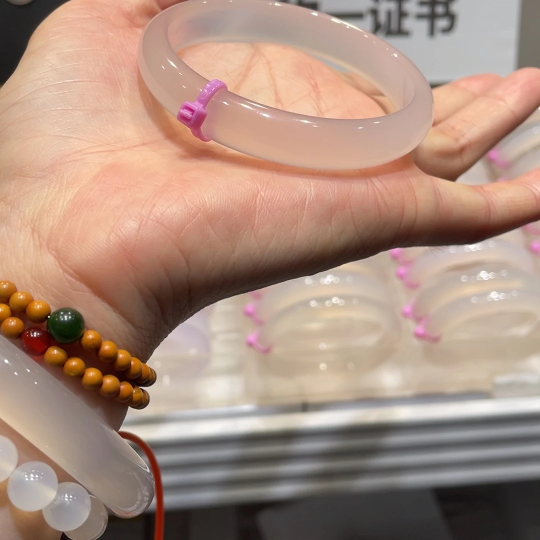 情***儿玛瑙/玉髓合金手镯@定向荔枝冻@【57】