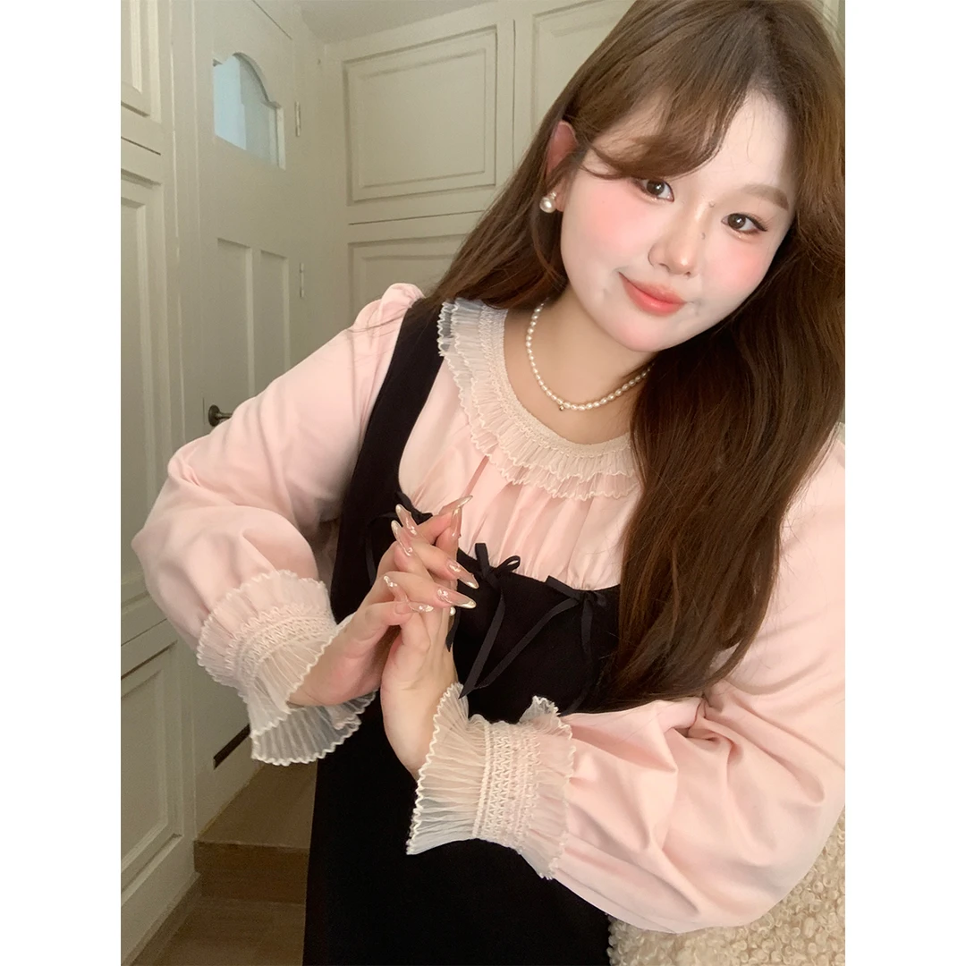 徐达布【雪霁初晴】甜美宽松连衣裙秋冬新款时尚长裙L26843C44