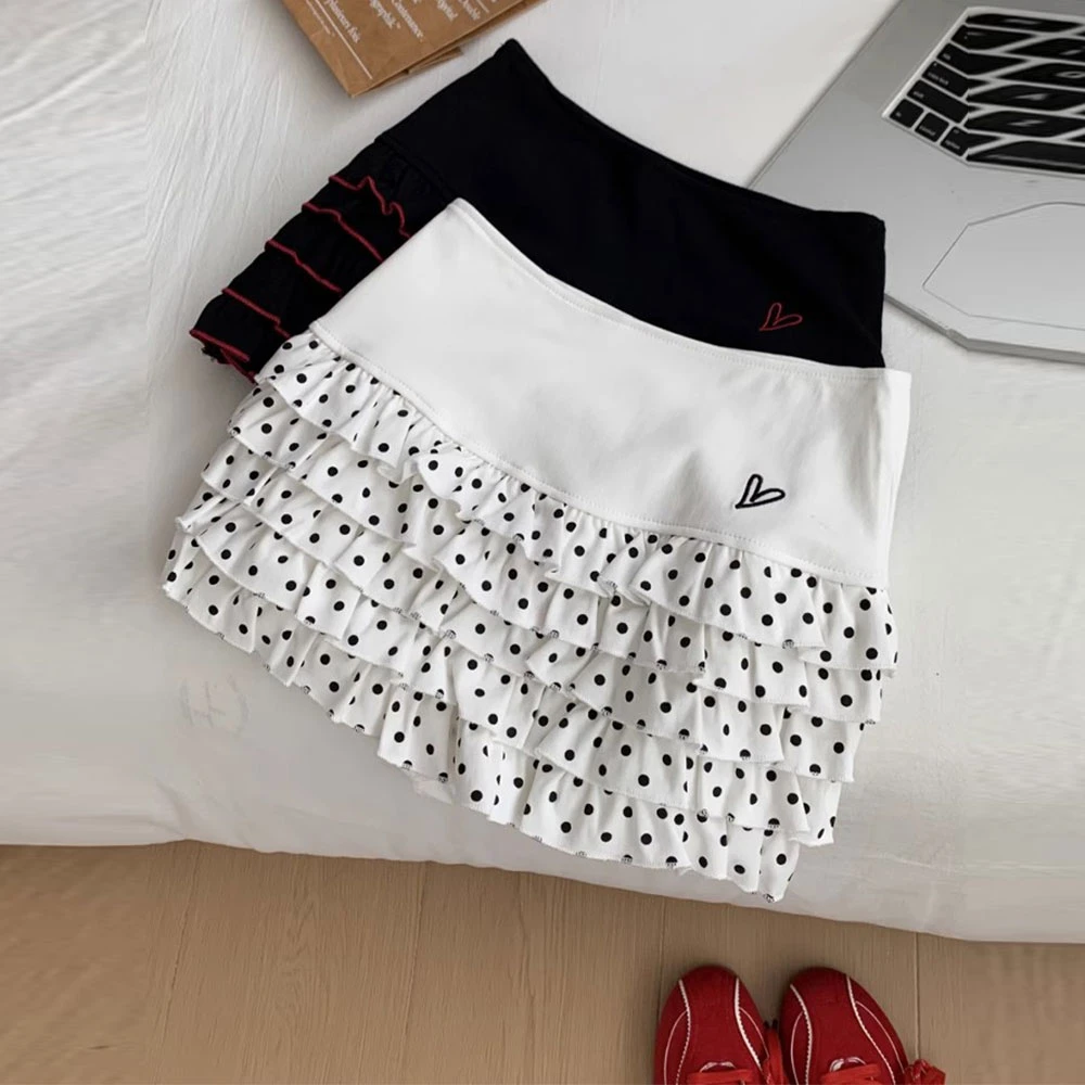 纯欲风时尚拼接半身蛋糕裙女夏季新款百搭高腰显瘦a字包臀短裙女