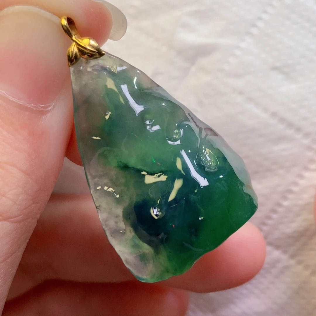 翡翠未镶嵌吊坠(不含链)