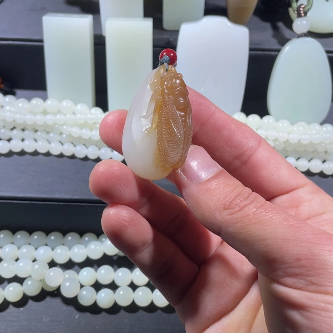 和田玉未镶嵌项链一鸣惊人