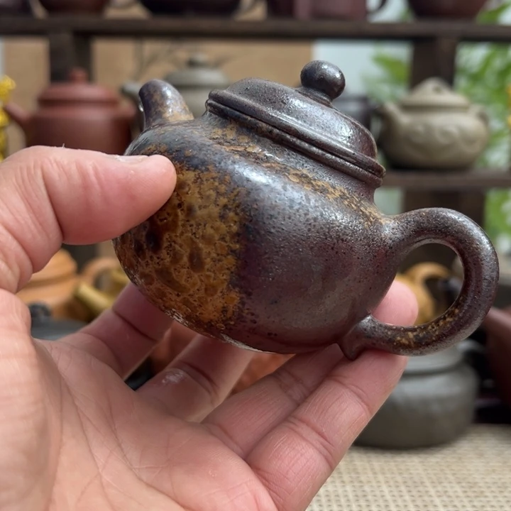 紫砂茶壶宜兴原矿紫砂半手容天150CC