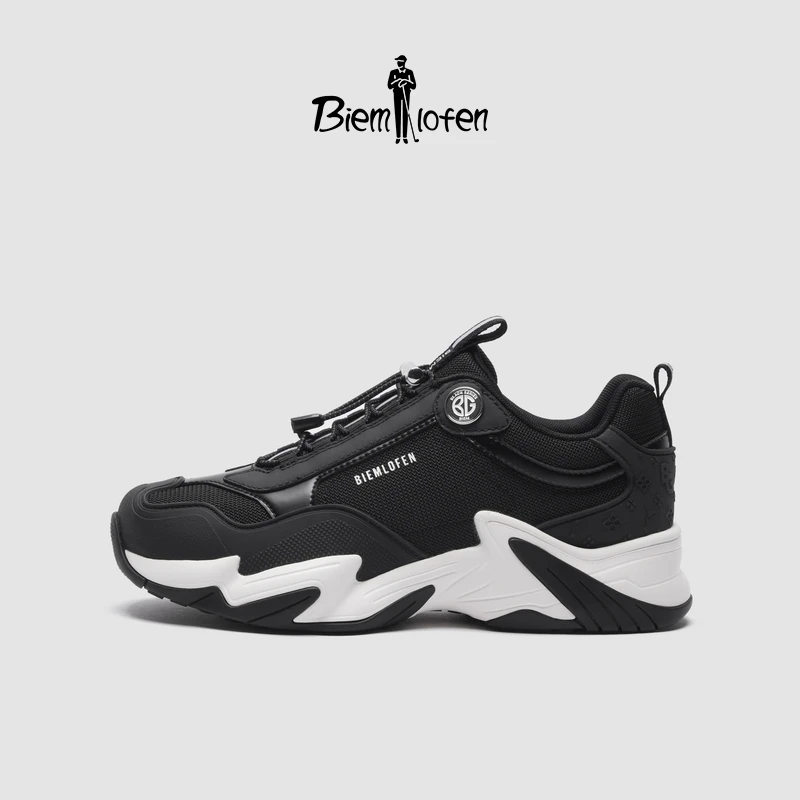 【抗菌防臭】比音勒芬2025春季新款女士休闲鞋复古休闲厚底老爹鞋