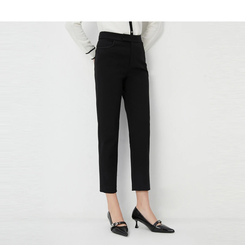 【CADIDL】春秋显瘦时尚休闲西装裤黑色CV02346W0