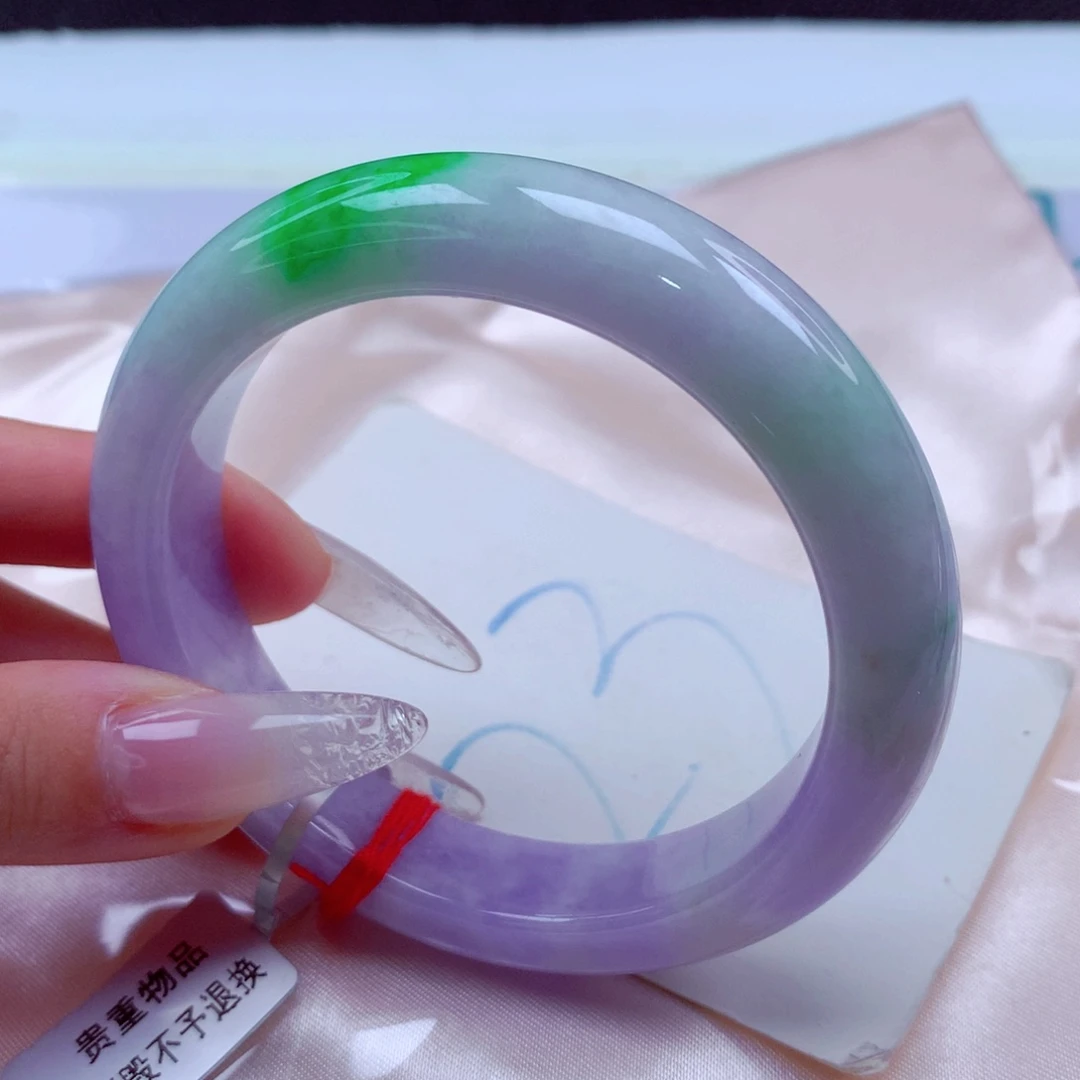 翡翠手镯未镶嵌天然缅甸翡翠A货手镯 23号