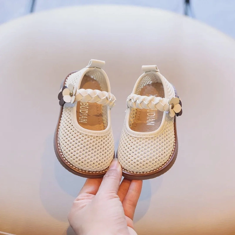 ABC女宝宝鞋子夏季镂空透气凉鞋1-3岁中小童公主鞋软底婴儿学步鞋