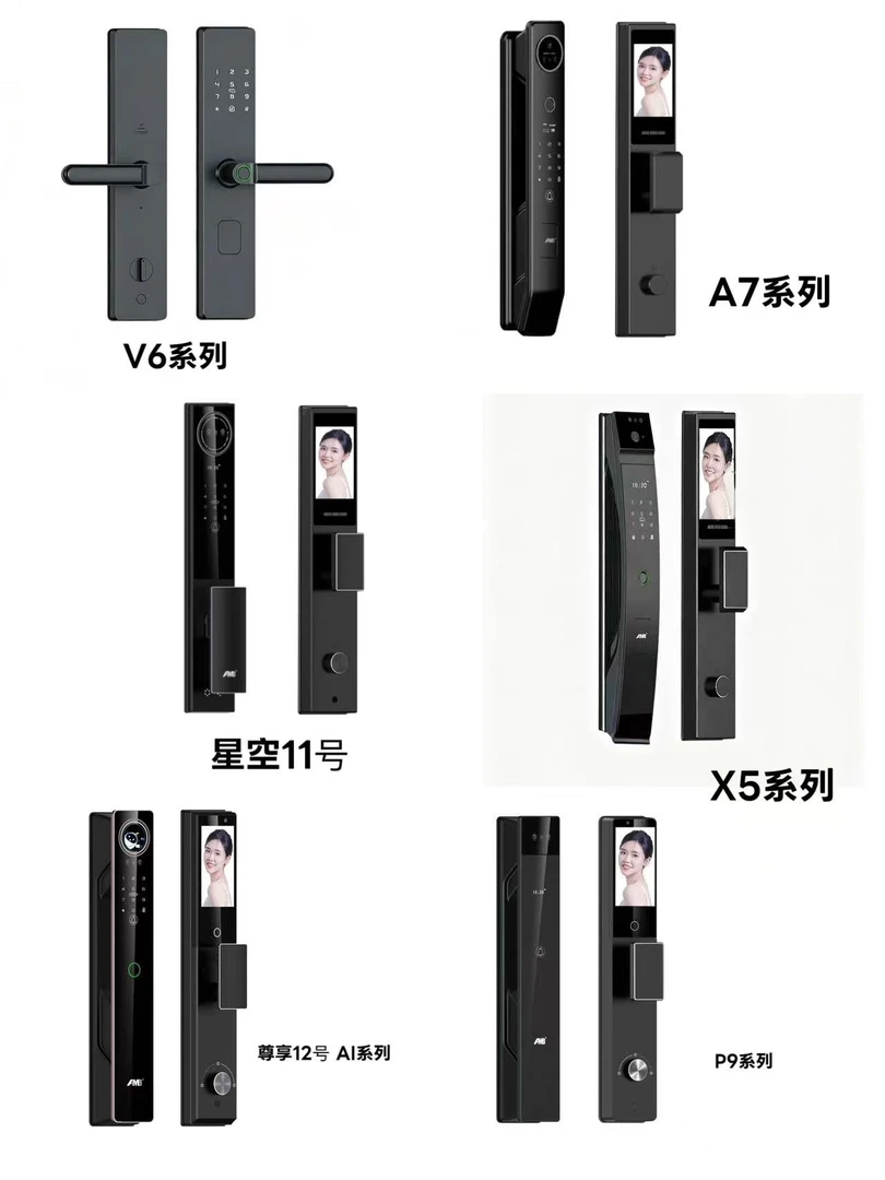 流量款全自动人脸识别指纹锁家用防盗门智能