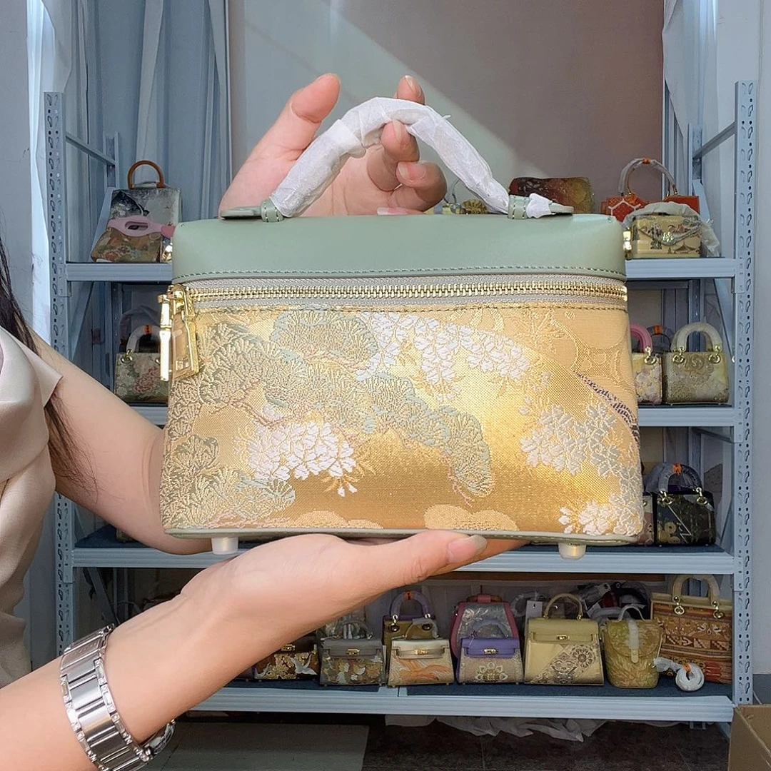 织物桑蚕丝非遗唐锦饭盒