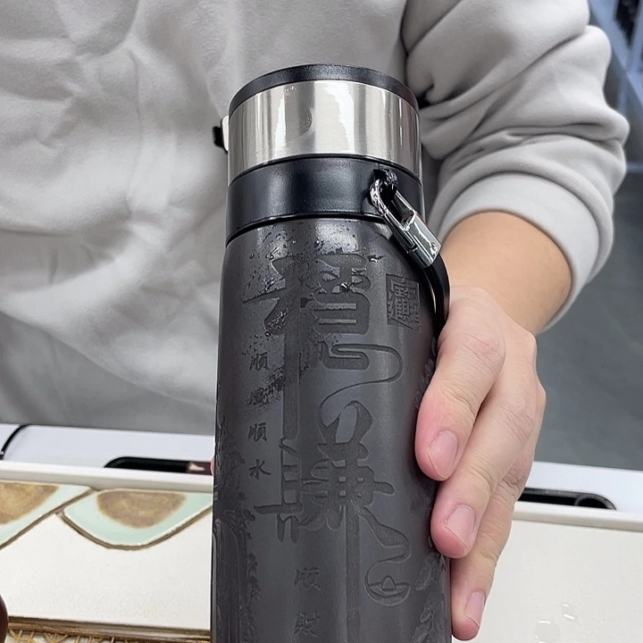 茶杯紫砂玄铁石黄刻绘稳赚双层车载杯